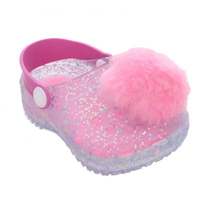 Babuche Infantil Juju Shoes 7026 - Cristal/rosa - Atacado