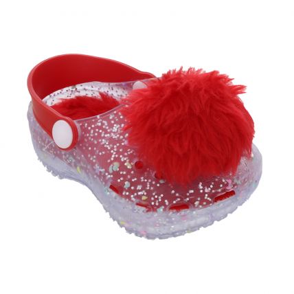 Babuche Infantil Juju Shoes 7026 - Cristal/vermelho - Atacado