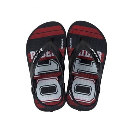 Chinelo Baby Rider Street Fun Baby 11810 - Preto/vermelho/branco (Bh123) - Atacado