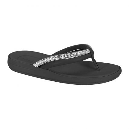 Chinelo Feminino Moleca 5525.102.29001 - Preto/cristal/preto (32450) - Atacado