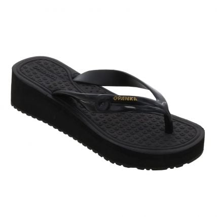 Chinelo Feminino Opanka Flora - Preto - Atacado