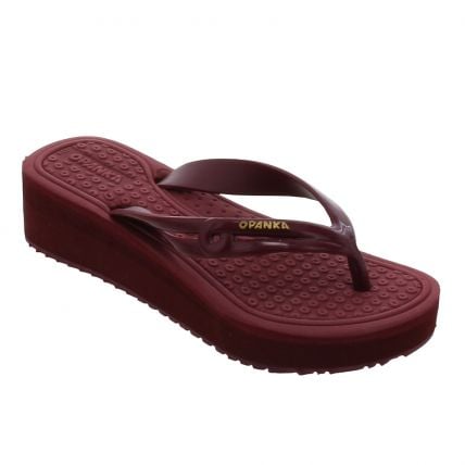 Chinelo Feminino Opanka Flora - Vinho - Atacado