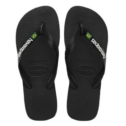 Chinelo Havaianas Brasil Logo - Preto/preto - Atacado