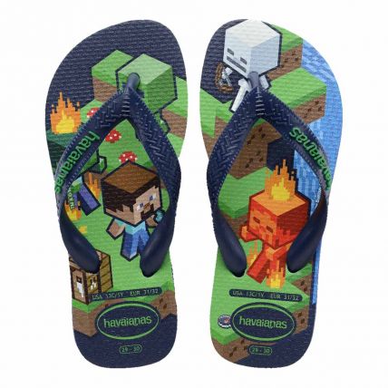 Chinelo Havaianas Kids Minecraft - Marinho (0555) - Atacado