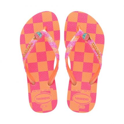 Chinelo Infantil Havaianas Kids Slim Glitter II - Pêssego (0027) - Atacado