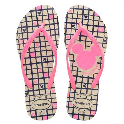 Chinelo Havaianas Slim Disney - 33 Ao 40 - Bege Palha (0121) - Atacado