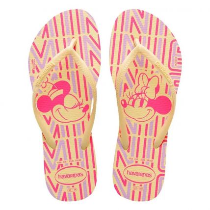 Chinelo Havaianas Slim Disney - 33 Ao 42 - Buttercream (9256) - Atacado