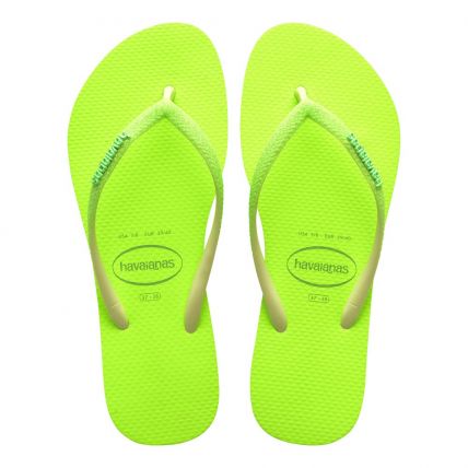 Chinelo Havaianas Slim Glitter Neon 33 ao 40 - Lima (0904) - Atacado