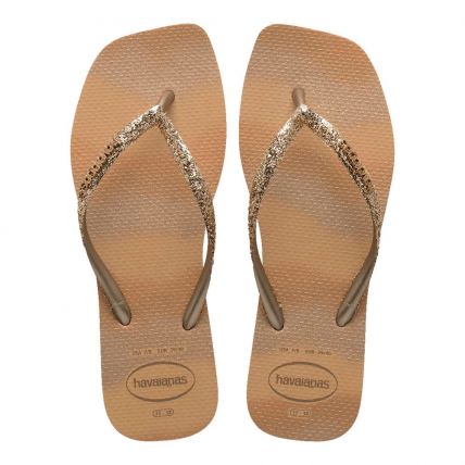 Chinelo Havaianas Slim Square Glitter Party - Dourado (0570) - Atacado