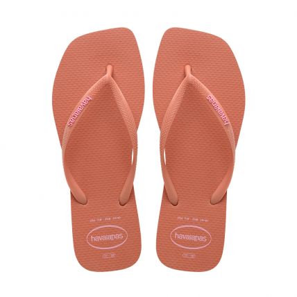 Chinelo Havaianas Slim Square Logo Pop Up - Rosa Clay (9259) - Atacado