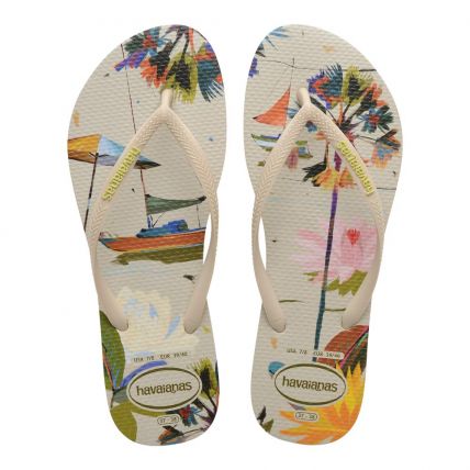 Chinelo Havaianas Slim Summer Bliss 33 Ao 42 - Bege Palha (0121) - Atacado