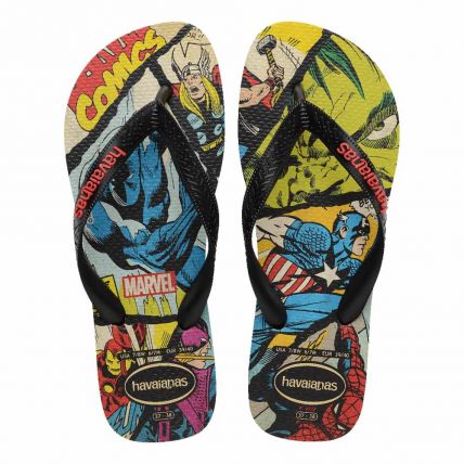 Chinelo Havaianas Top Marvel Classics - Preto/preto/vermelho (2563) - Atacado