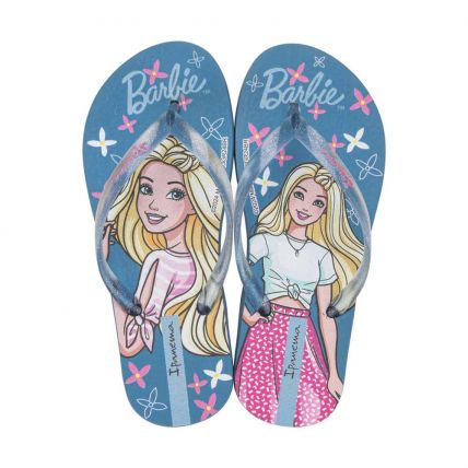 Chinelo Infantil Ipanema Barbie Meu Encanto 27291 - Azul/glitter (Bd276) - Atacado