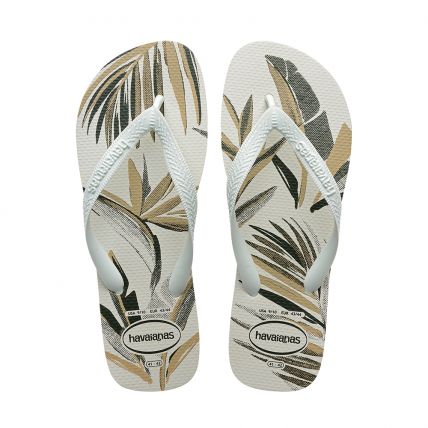 Chinelo Infantil Havaianas Aloha - 23 ao 32 - Branco/branco/verde Olive (7153) - Atacado