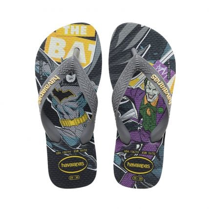 Chinelo Infantil Havaianas Kids Hero Dc - 27 Ao 36 Cinza Aco (5178) - Atacado