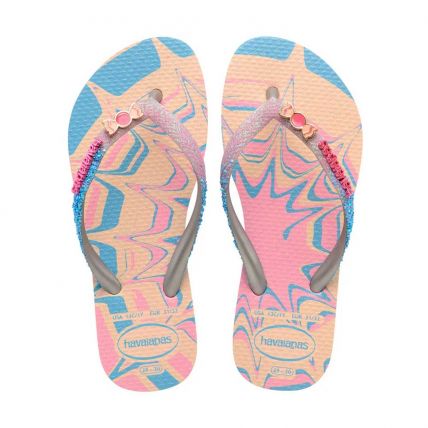 Chinelo Infantil Havaianas Kids Slim Glitter II - Rosa Glow (9321) - Atacado