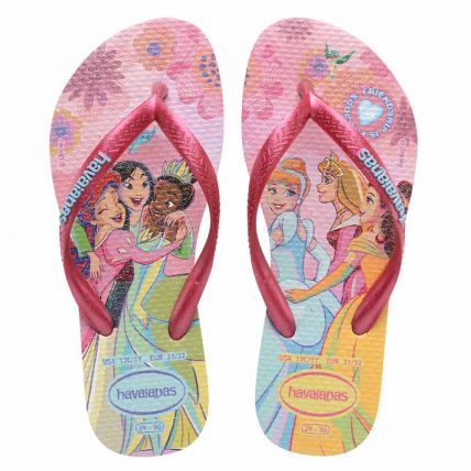 Chinelo Infantil Havaianas Kids Slim Princess - 27 ao 36 - Rosa Glow (9321) - Atacado