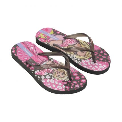 Chinelo Infantil Ipanema Barbie Meu Encanto 27291 - Preto/rosa (Bh309) - Atacado