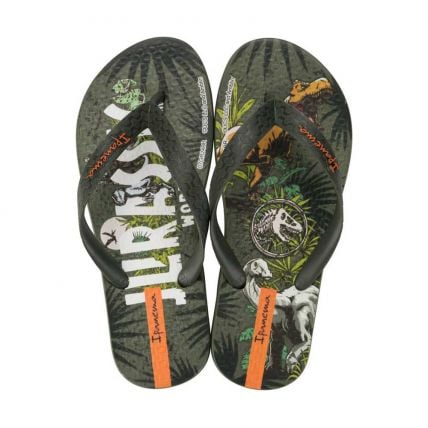 Chinelo Infantil Ipanema Jurassic Park II 27324 - Verde/verde/laranja (Bh918) - Atacado