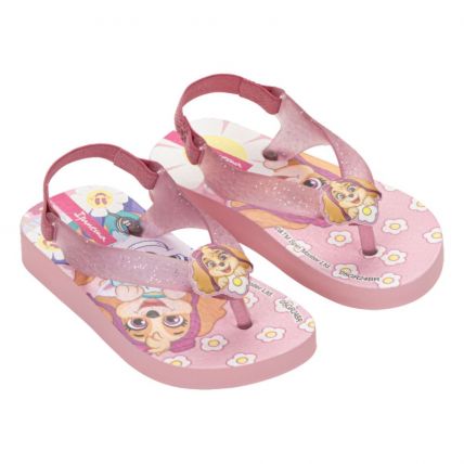 Chinelo Infantil Ipanema Patrulha Canina Frie 27296 - (20081) - Rosa/rosa Glitter (Be803) - Atacado