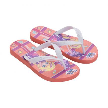 Chinelo Infantil Ipanema Polly e Max Steel 26048 - Rosa/branco (Bf851) - Atacado