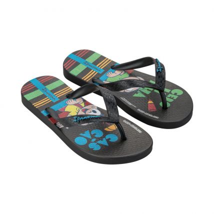 Chinelo Infantil Ipanema Turma Da Mônica 26790 - Preto/preto/azul (Bg281) - Atacado