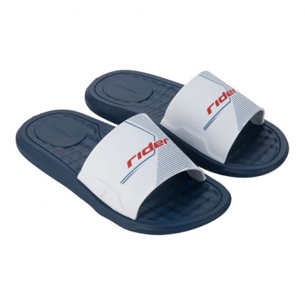 Chinelo Masculino Rider Step Slide 12265 - Azul/branco/vermelho (Bf310) - Atacado