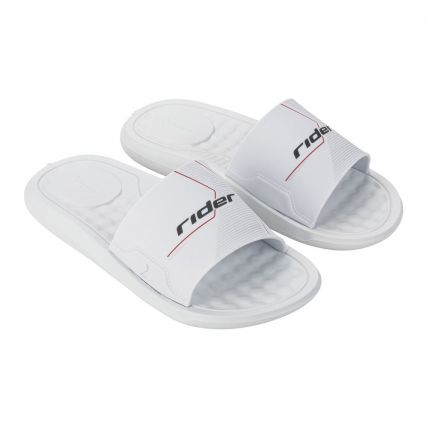 Chinelo Masculino Rider Step Slide 12265 - Branco/branco/preto (Bd727) - Atacado