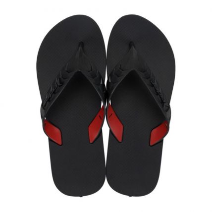 Chinelo Rider Street Duo 12430 - Preto/preto/vermelho (Bc597) - Atacado