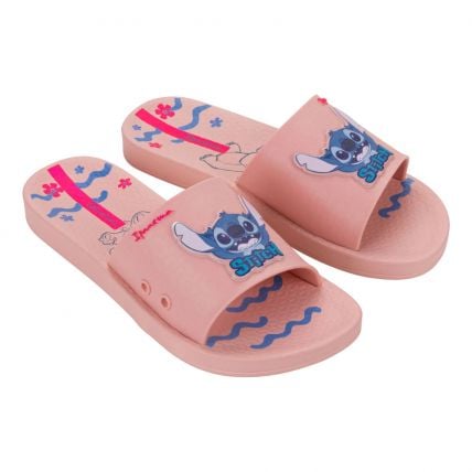 Chinelo Slide Feminino Ipanema Disney Stitch 27366 - Rosa/rosa/azul (Bl795) - Atacado