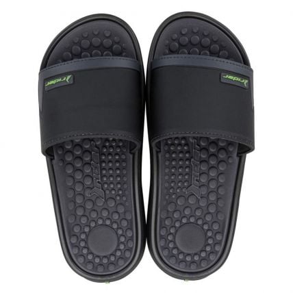 Chinelo Slide Masculino Rider Pump Ii 12424 - (02105) - Preto/cinza/verde (Bd325) - Atacado