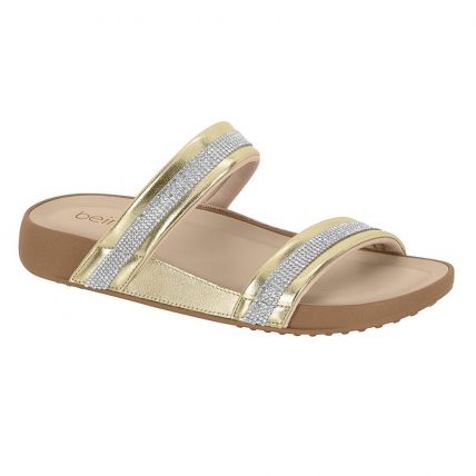 Sandália Feminina Beira Rio 8542.100.27892 - Dourado/cristal (5749) - Atacado