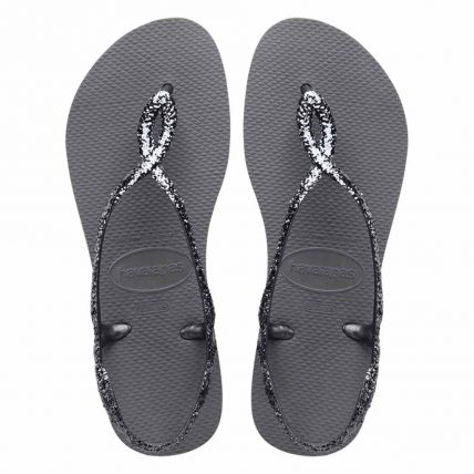 Sandália Feminina Havaianas Luna Premium Ii - 4147009 - Cinza Aço - Atacado