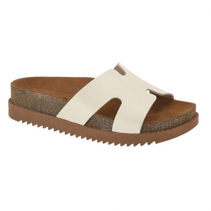 Sandália Feminina Moleca 5500.100.9569 - Branco Off (35312) - Atacado