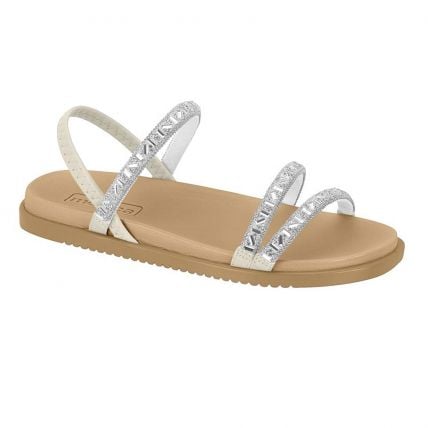 Sandália Feminina Moleca 5502.106.28286 - Branco Off/branco (98367) - Atacado