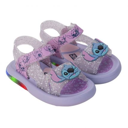 Sandália Infantil Disney Led 23159 - (28940) - Lilas/vidro Glitter (Bh694) - Atacado