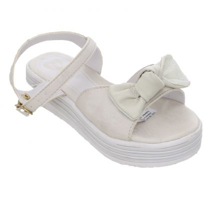 Sandália Infantil Feminina Nathielly - Off White - Atacado