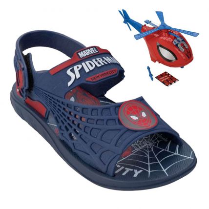 Sandália Infantil Homem Aranha Sky Operat 23064 - Azul/vermelho/branco - Atacado