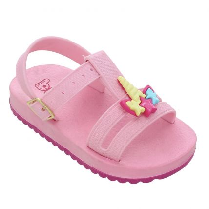 Sandália Infantil Vizzia Blf840 - Rosa Bombom - Atacado