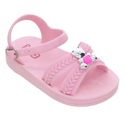 Sandália Infantil Vizzia Blf859 - Rosa Bombom - Atacado