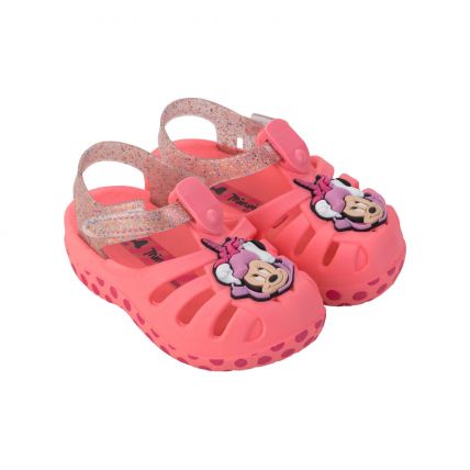 Sandália Baby Disney Magic Aranha 22303 - Rosa/rosa Glitter (Bf174) - Atacado