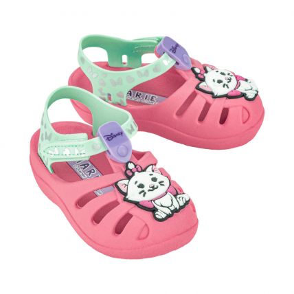 Sandália Baby Disney Magic Aranha 22303 - Rosa/verde/lilás (Az474) - Atacado