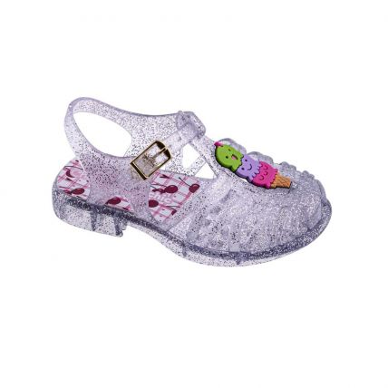 Sandália Baby Frad 2171 - Max Glitter Prata - Atacado