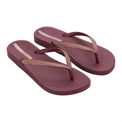 Sandália Feminina Ipanema Anatômica Metallic 27253 - Vermelho/rosê (Bf349) - Atacado