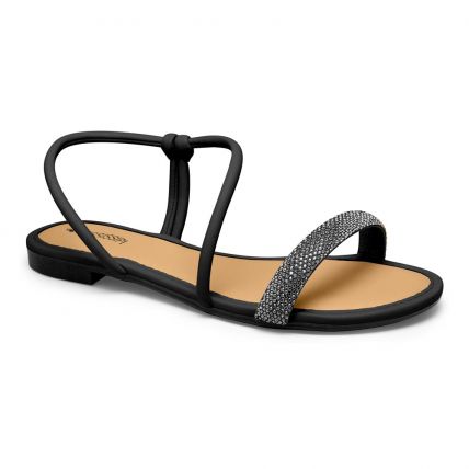 Sandália Feminina Mississipi Mc441-0004 - (9 Pares) - Pewter/preto - Atacado