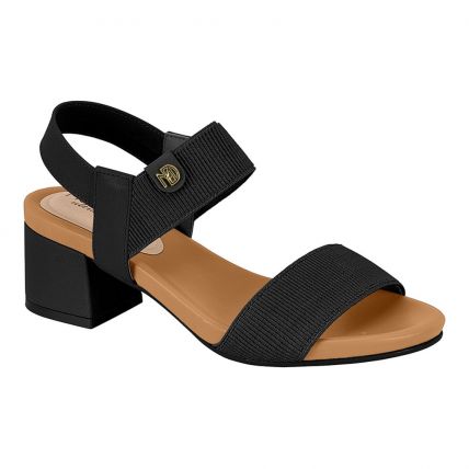 Sandália Feminina Modare 7187.100.27520 - Preto/camel (96782) - Atacado