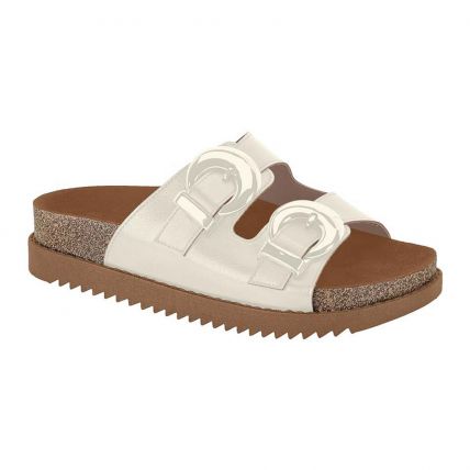 Sandália Feminina Moleca 5500.103.9569 - Branco Off (35312) - Atacado