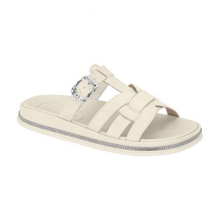 Sandália Feminina Moleca 5509.202.9569 - Branco Off (35312) - Atacado