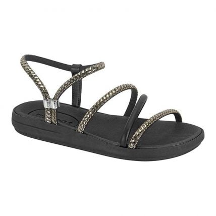 Sandália Feminina Moleca 5525.104.28557 - Preto/black Diamante/grafite (98250) - Atacado