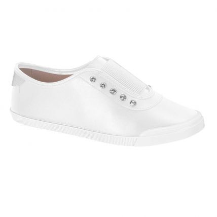 Sapato Feminino Moleca 5109.794.17118 - Branco/prata (17159) - Atacado